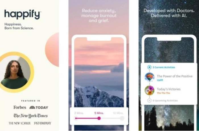 Happify app interface